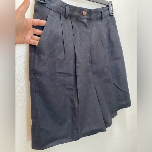 Kenar 100% Linen Shorts Black Size 10 - Picture 3 of 13